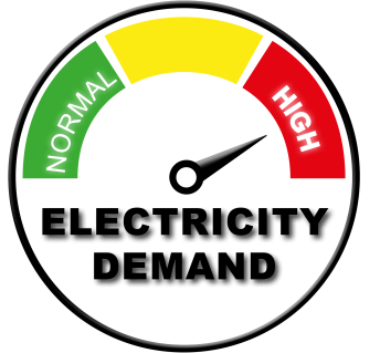 electricity demand high graphic